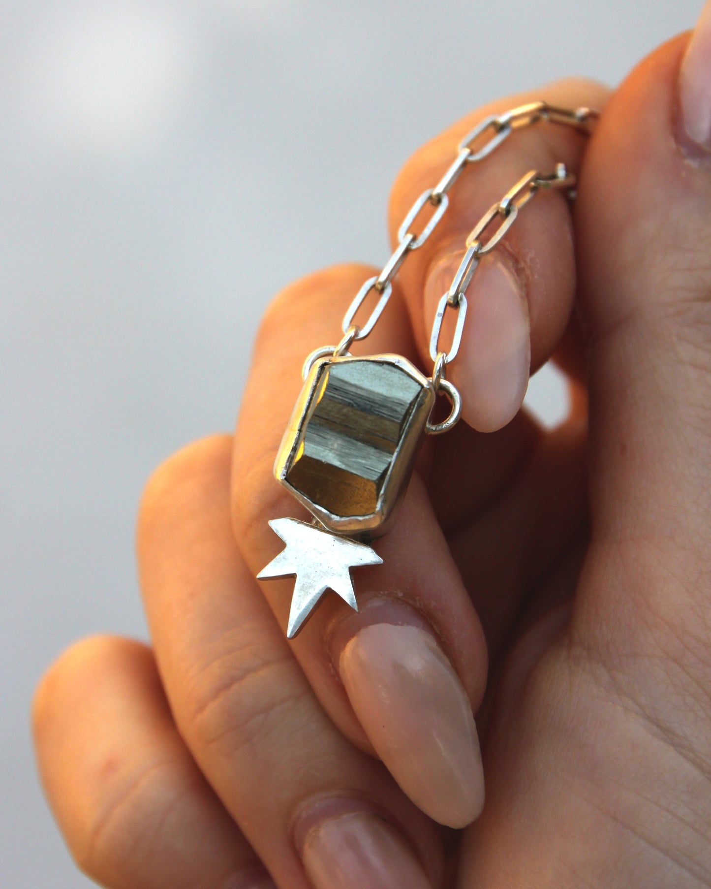 Stellar Chain- Raw Pyrite