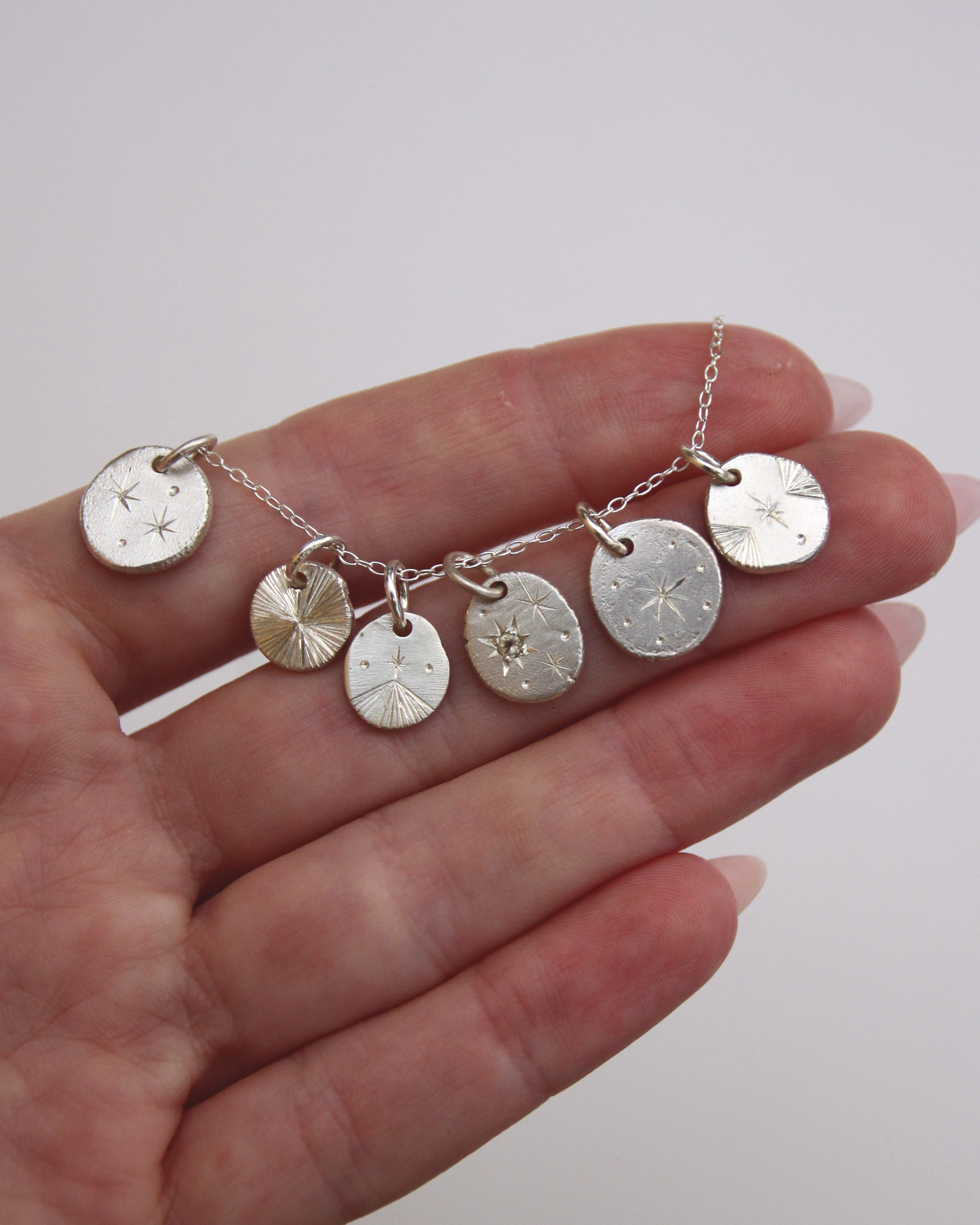 Celeste Charms ~ Hand Engraved