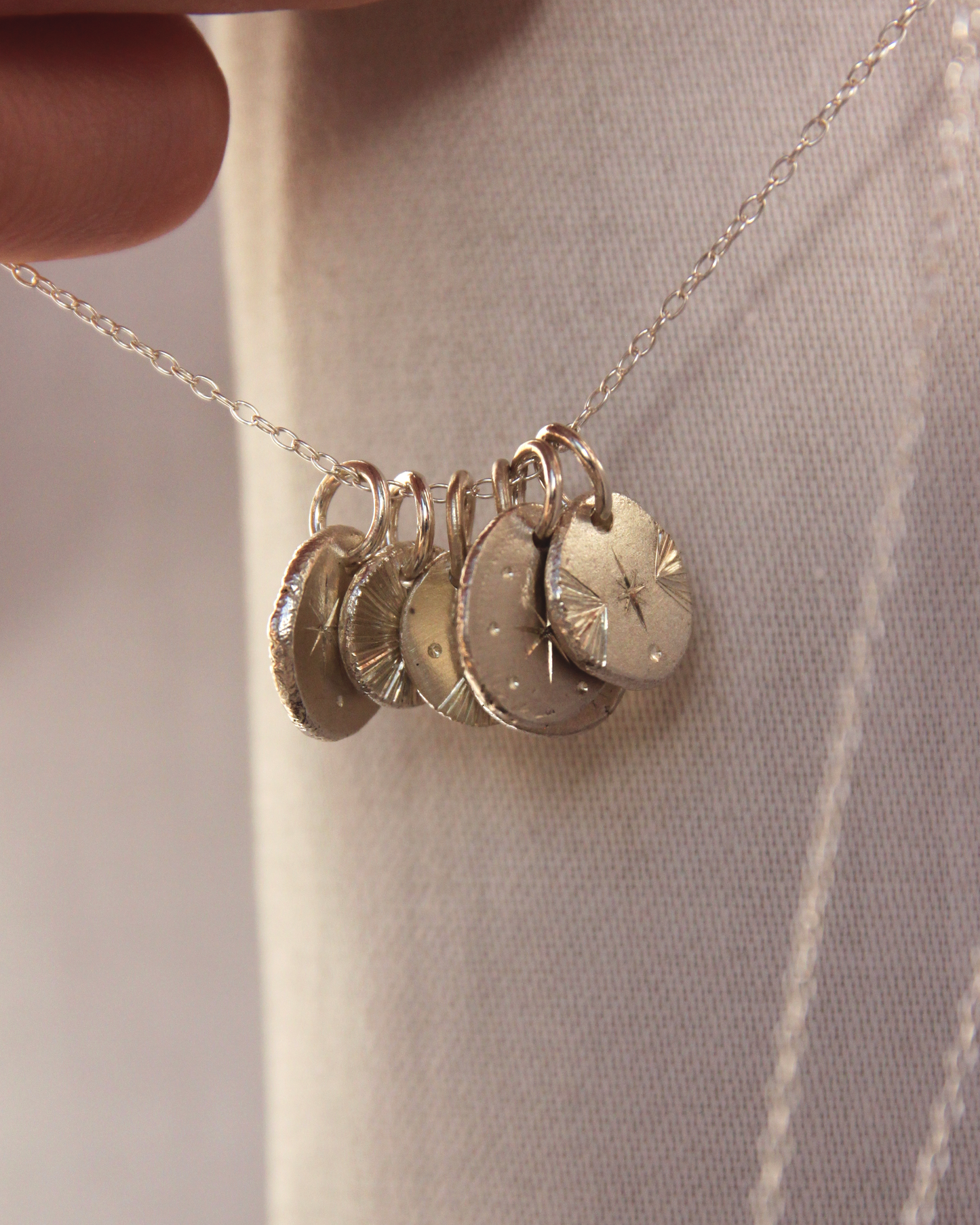 Celeste Charms ~ Hand Engraved