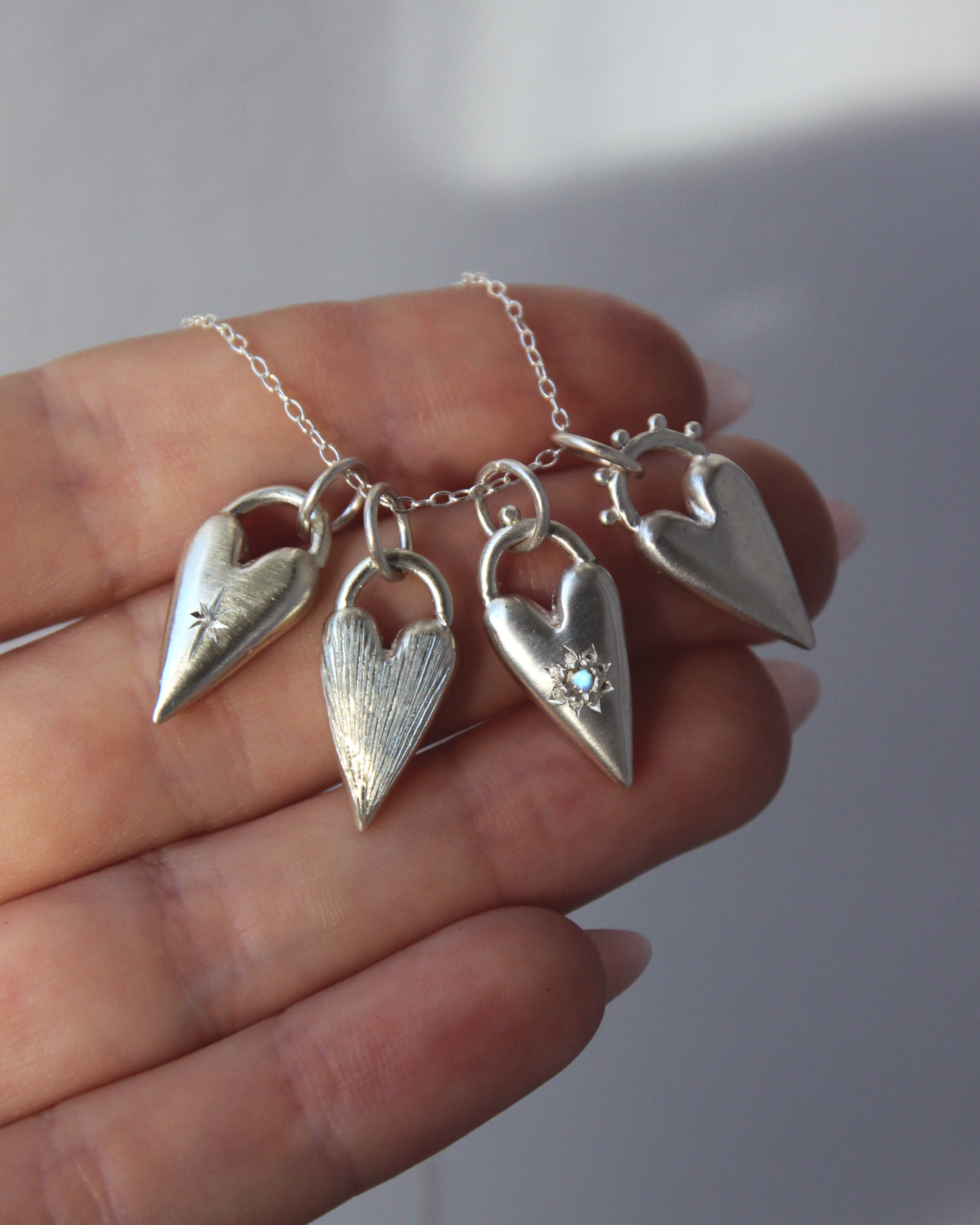 Heart Charm ~ Moonstone