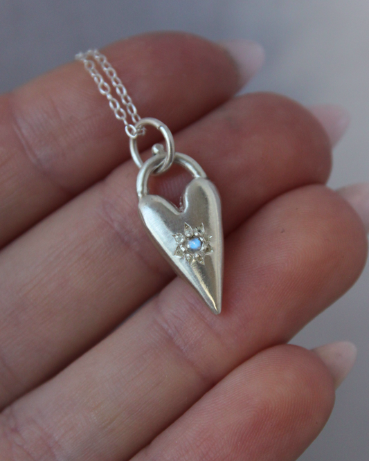 Heart Charm ~ Moonstone