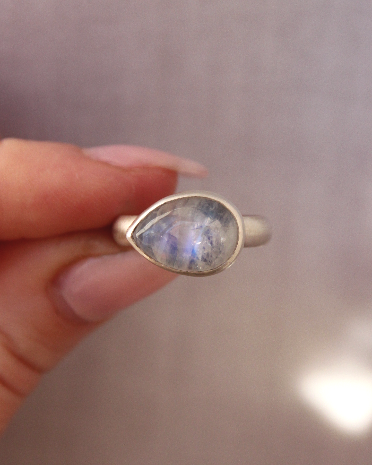 Moon Egg Ring ~ Pear