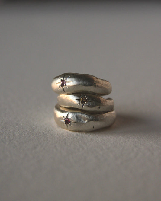 Hunk Of The Moon Ring - Single Star